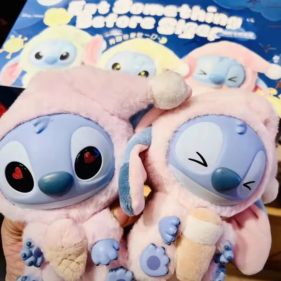 Blind Box- Disney Stitch Eat Something Before Sleep Blind Box Mystery Bag Vinyl Plush Doll Toys Pendant Surprise The Monsters Gifts