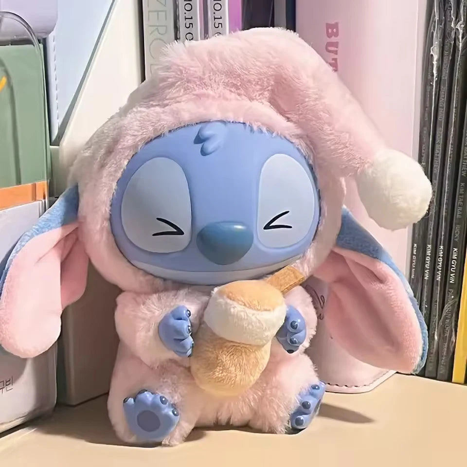 Blind Box- Disney Stitch Eat Something Before Sleep Blind Box Mystery Bag Vinyl Plush Doll Toys Pendant Surprise The Monsters Gifts