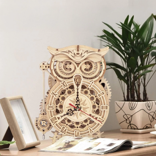 Rokr [Owl Clock] Mechanical 3D Wooden Puzzle