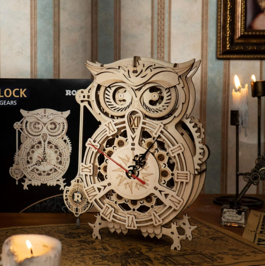 Rokr [Owl Clock] Mechanical 3D Wooden Puzzle