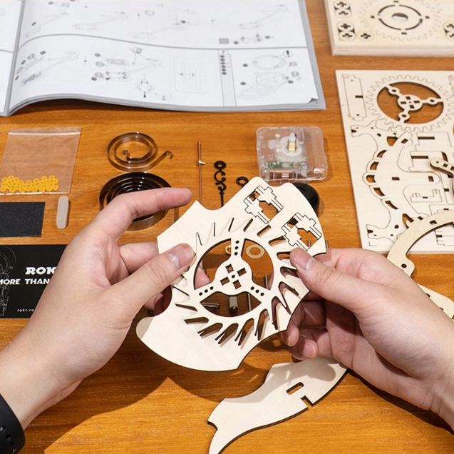 Rokr [Owl Clock] Mechanical 3D Wooden Puzzle