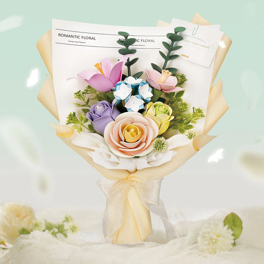 Rokr [Spring Time] Bouquet DIY 3D Puzzle with 6 Kind of flowers Best Gifts for Your Wife Family Building Block Kits