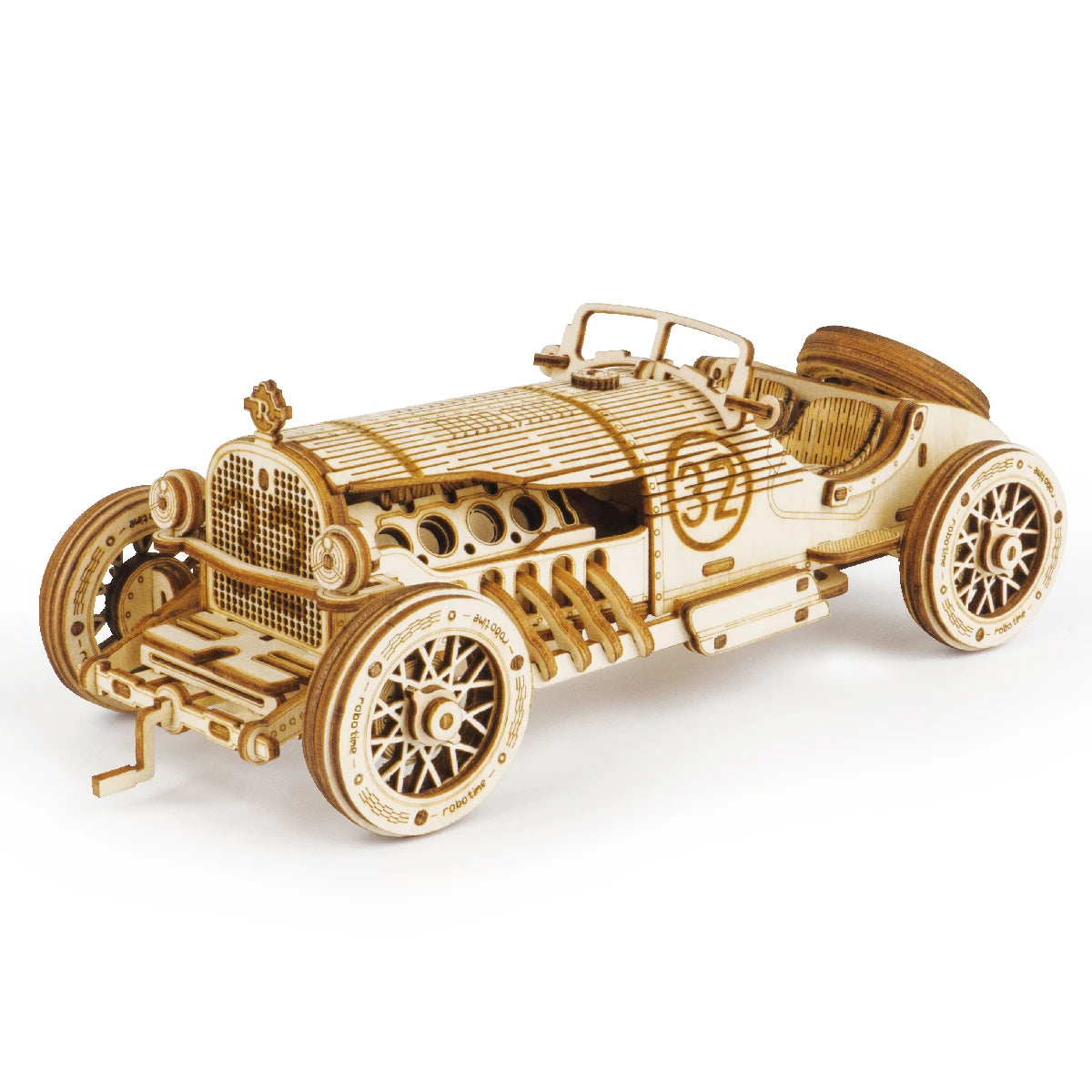 Rokr [Transportation Series]3D Puzzle Movable Steam Train,Car,Jeep Assembly Toy Gift for Children Adult Wooden Model Building Block Kits