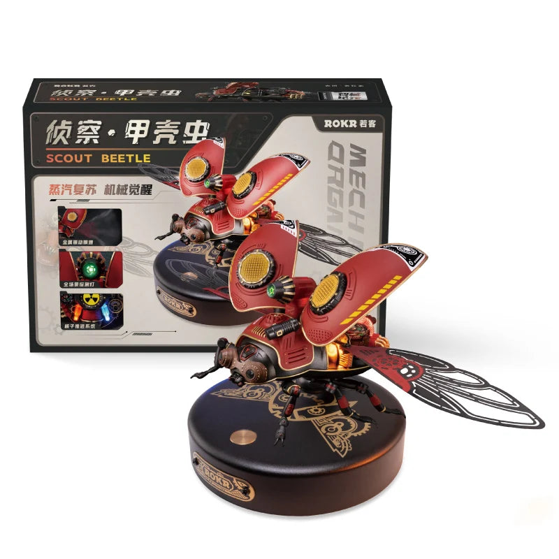 Rokr [Scout Beetle] Metal Punk Style 3D Puzzle Gift for Boys Adults Easy Assembly Mechanical Design DIY Toys