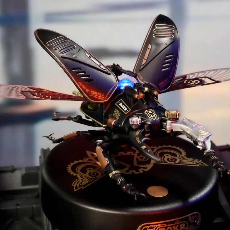Rokr [The Storm Beetle] DIY Moveable Mechanic Organism 3D Puzzle Series Steampunk Design Funny Toys for Kids Child