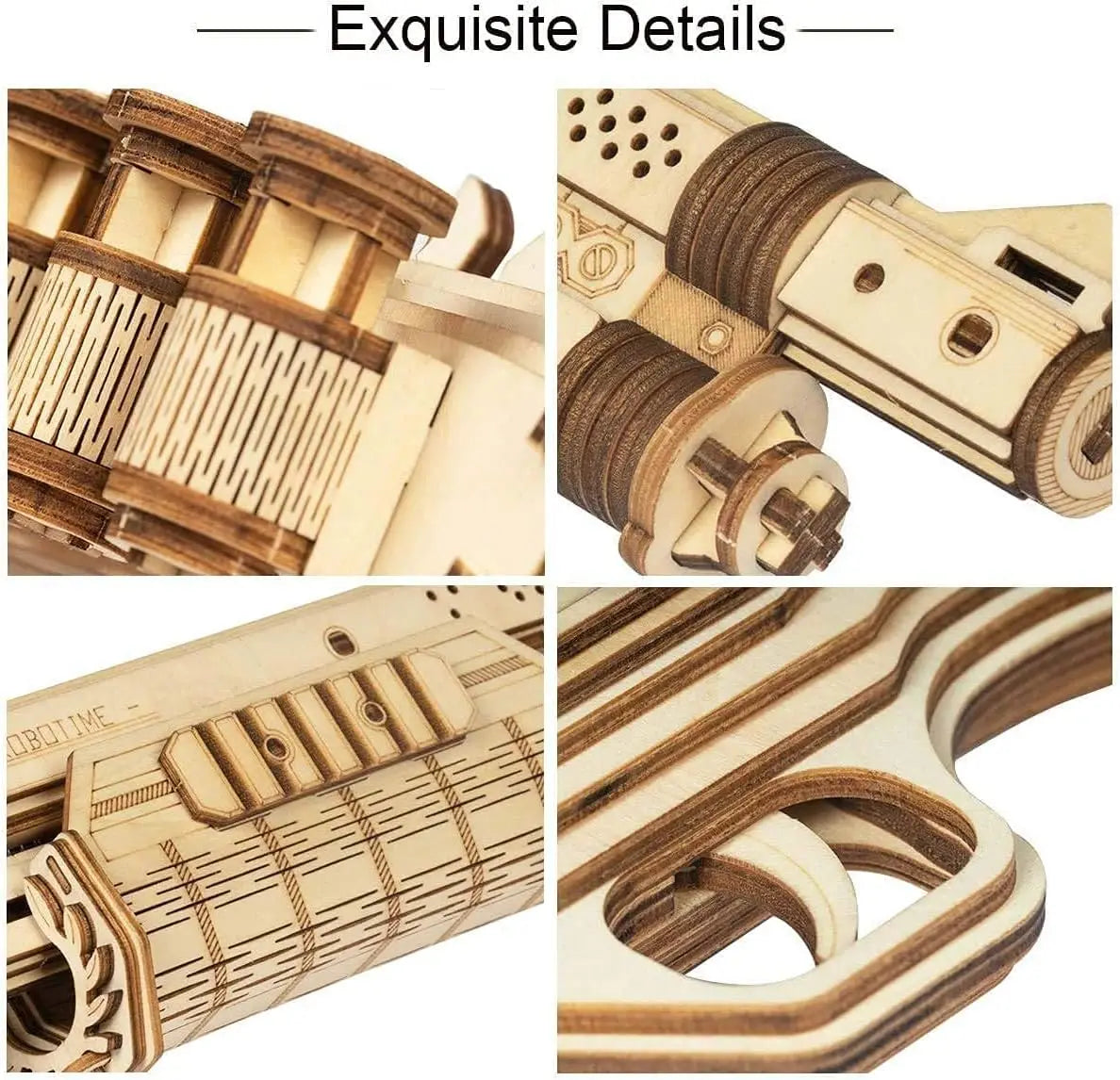 Rokr [Corsac M60 Toy Gun] 3D Wooden Puzzle Mechanical Building Model Kit for Children 14 Years Christmas gift