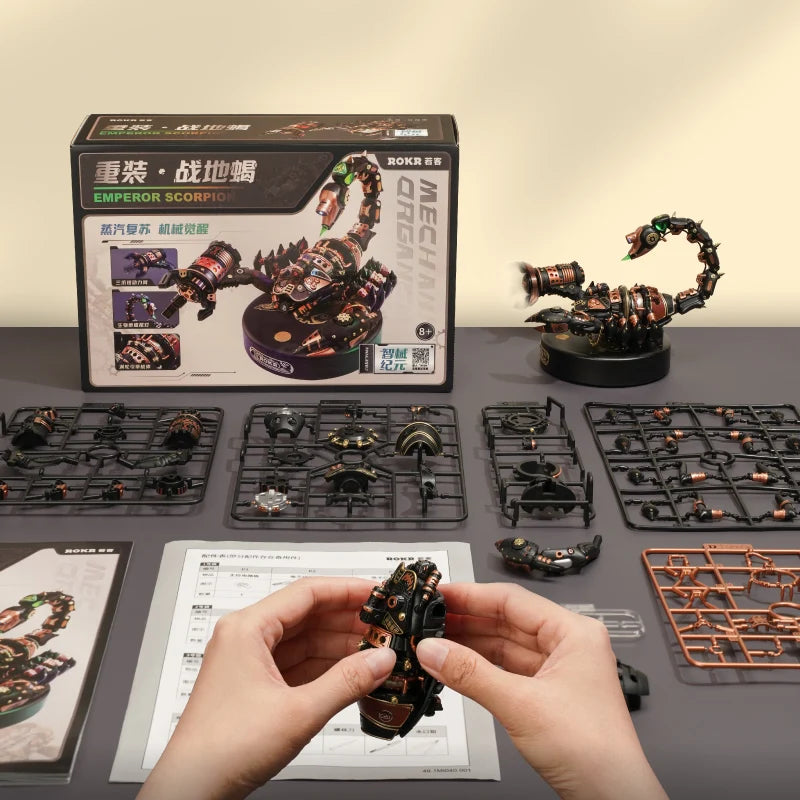Rokr [Emperor Scorpion] 3D Puzzle with Motor & Light Interactive Funny Assembly Moveable Toys Gifts for Teens Adults MI04