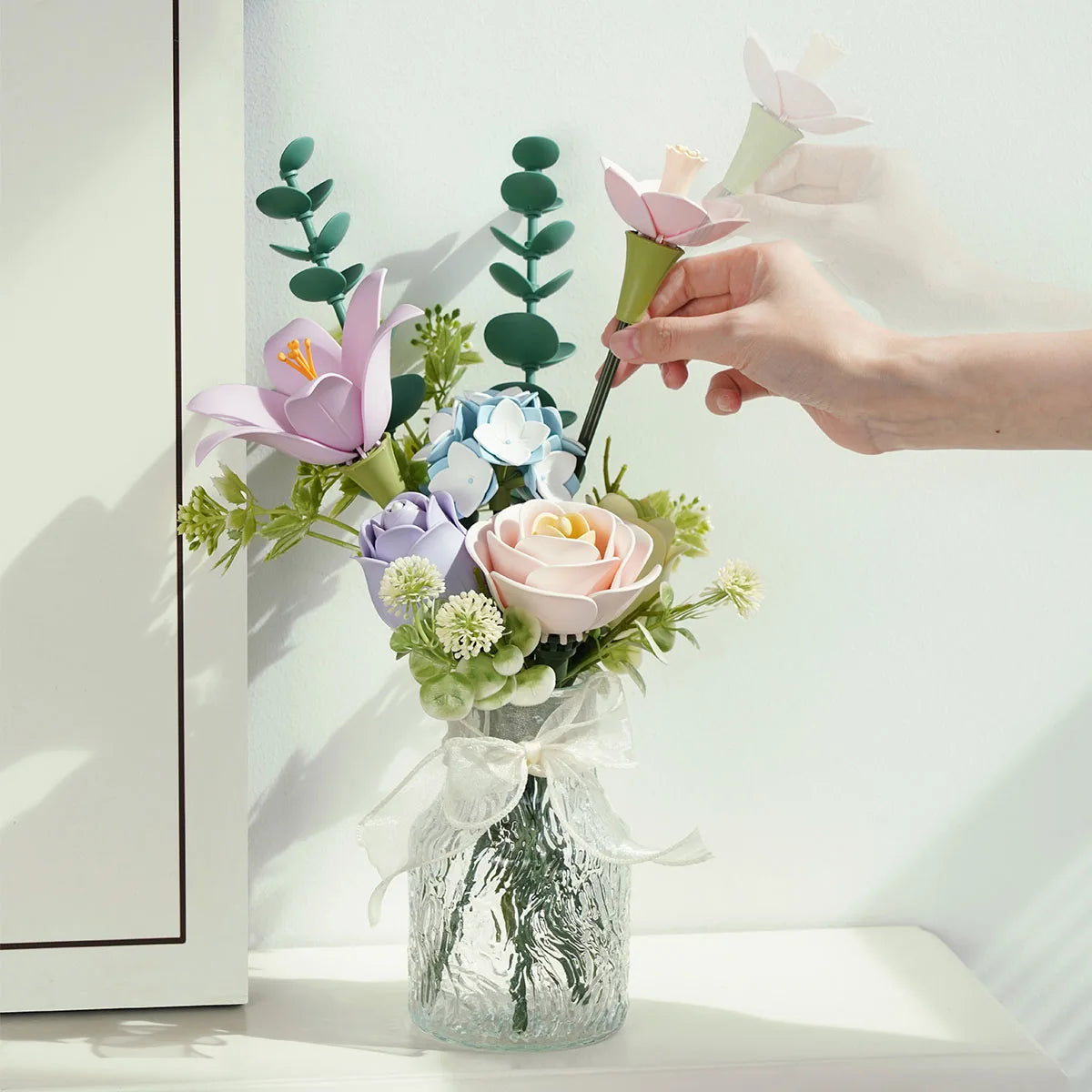 Rokr [Spring Time] Bouquet DIY 3D Puzzle with 6 Kind of flowers Best Gifts for Your Wife Family Building Block Kits
