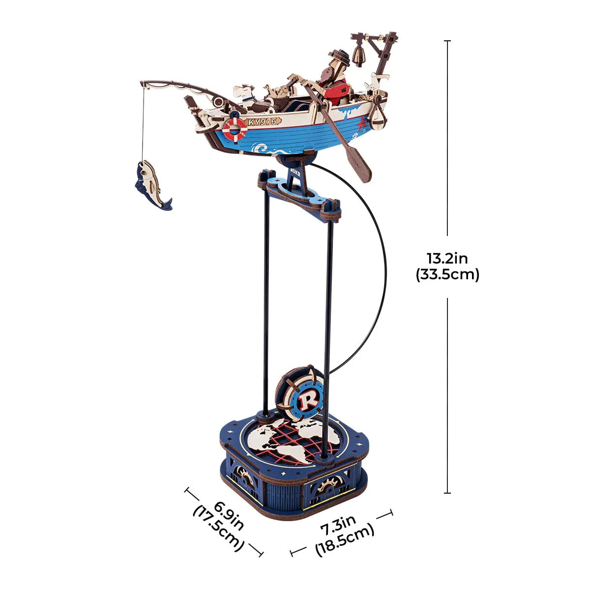 Rokr [Ocean Fisher] 3D Puzzle DIY Pendulum Toy Gifts for Family Colleague Home Decoration Toys Building Block Kits