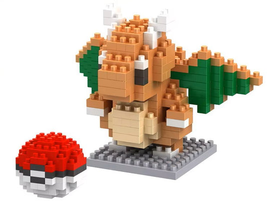 Pokémon [Dragonite] Mini Building Blocks Model | DIY Plastic Brick Puzzle Model Toy