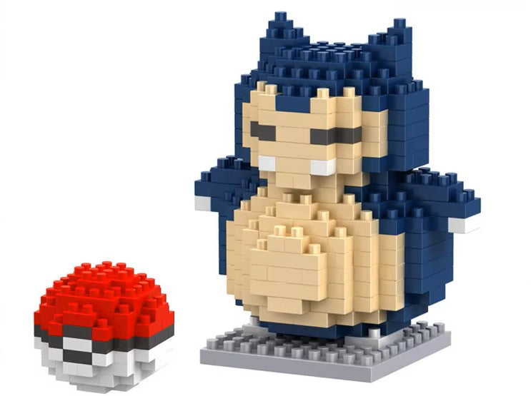 Pokémon [Snorlax] Mini Building Blocks Model | DIY Plastic Brick Puzzle Model Toy