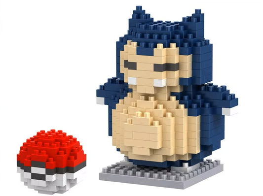 Pokémon [Snorlax] Mini Building Blocks Model | DIY Plastic Brick Puzzle Model Toy